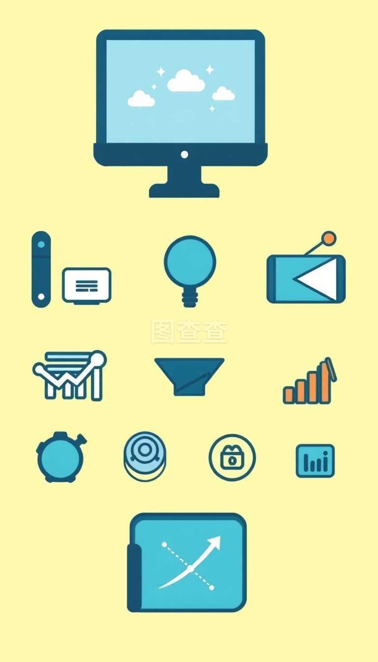 矢量互聯網營銷圖標 復古風格在互聯網銷售中的應用與魅力